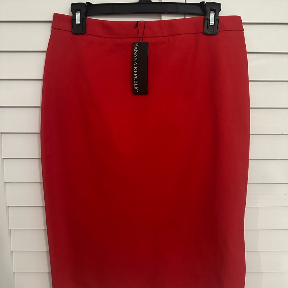 Banana Republic Vibrant Red Pencil Skirt
